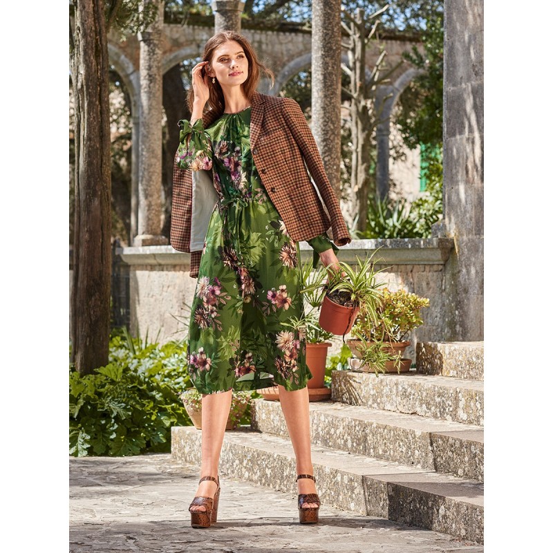 Pattern Dress with long...