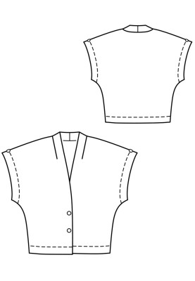 Pattern Vest with an elongated shoulder line (Burda 9/2018, pattern number 109 A)