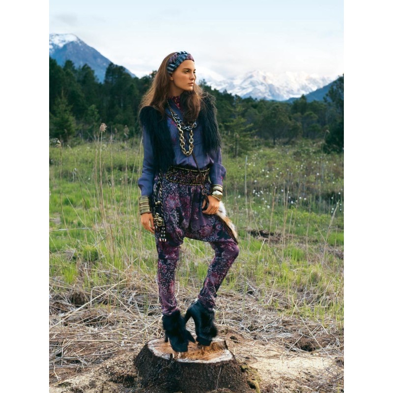 Pattern Short fur vest...