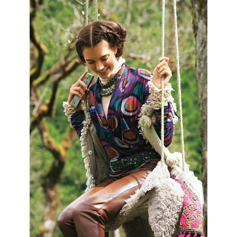 Pattern Knitted blouse with...