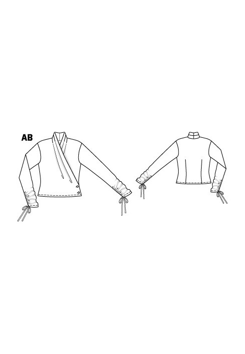 Выкройка Блузка трикотажная с запахом (Burda 9/2010, № выкройки 111 B)