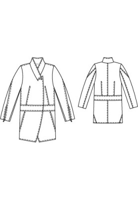 Short woolen coat pattern (Burda 9/2010, pattern number 120)