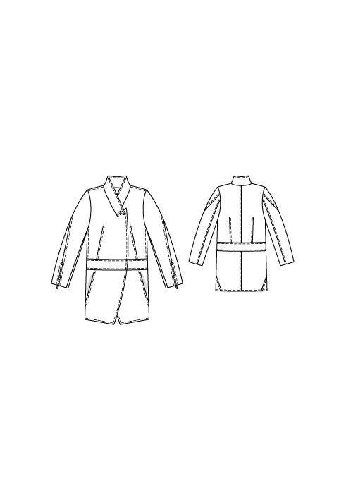 Short woolen coat pattern (Burda 9/2010, pattern number 120)