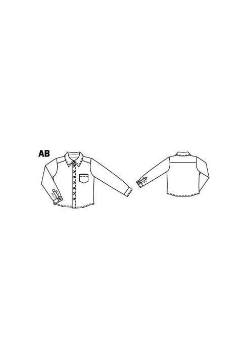 Выкройка Рубашка классическая с нагрудным карманом (Burda 9/2010, № выкройки 138 B)
