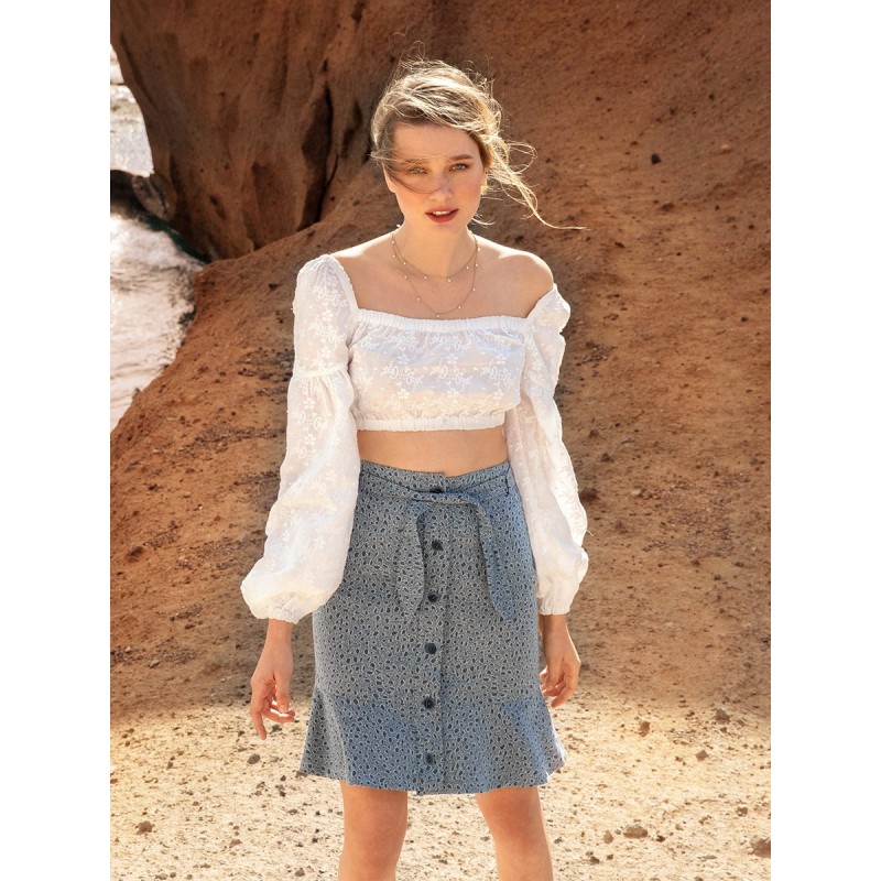 Pattern Pencil skirt with a...