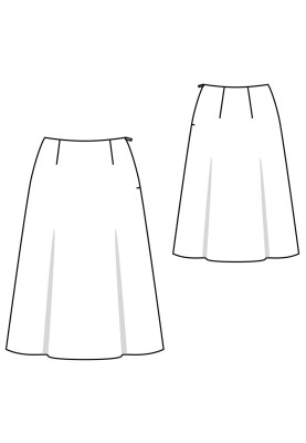 Pattern A-line skirt in linen style (Burda 5/2020, pattern number 114 B)