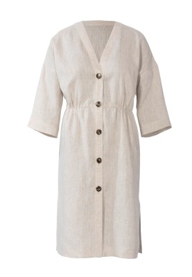 Pattern Dress-linen shirt with a through fastener (Burda 5/2020, pattern number 124)