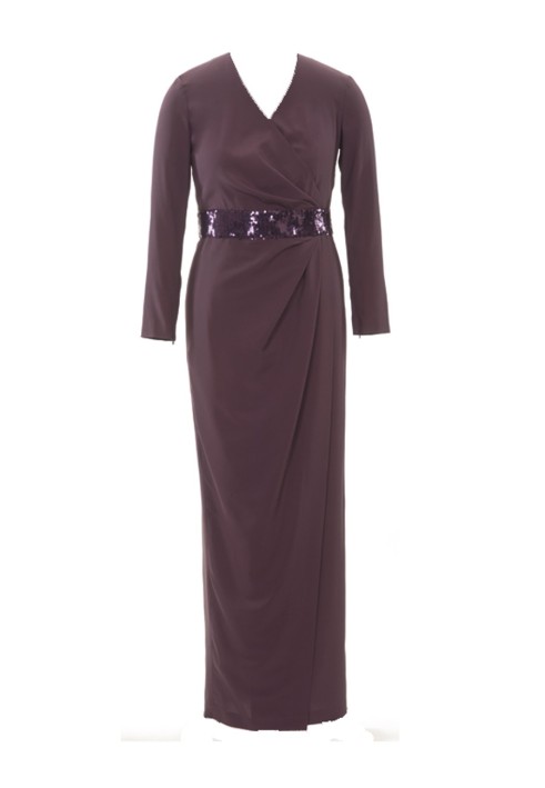 Pattern Maxi dress with a wide belt (Burda 12/2011, pattern no. 134 B)