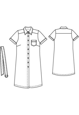 Pattern Dress-shirt with short sleeves (Burda 4/2010, pattern number 116)