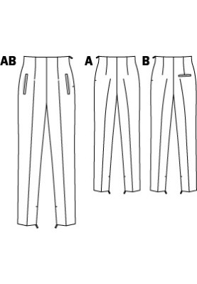 Pattern Pants with arrows with high waist (Burda 3/2011, pattern number 119 B)