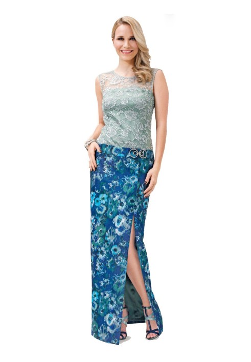 Pattern Sheath dress with lace top (Burda 2/2015, pattern no. 6707 B)