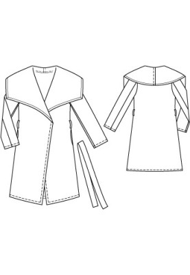 Pattern Coat with a wide collar (Burda 10/2012, pattern number 103)