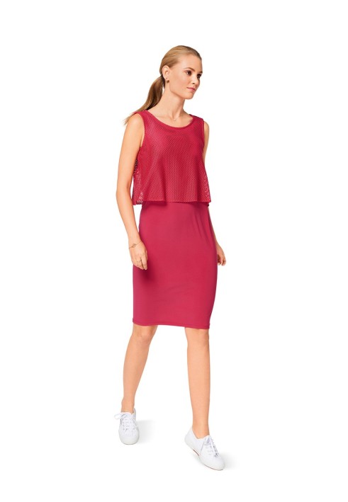 Pattern Knitted dress with a top (Burda 1/2017, pattern number 6508 B)