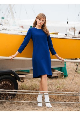 Pattern A-silhouette knitted dress with 7/8 sleeves (Burda 9/2019, pattern number 104)