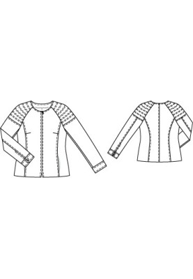 Pattern Jacket in biker style without a collar (Burda 10/2010, pattern number 138)