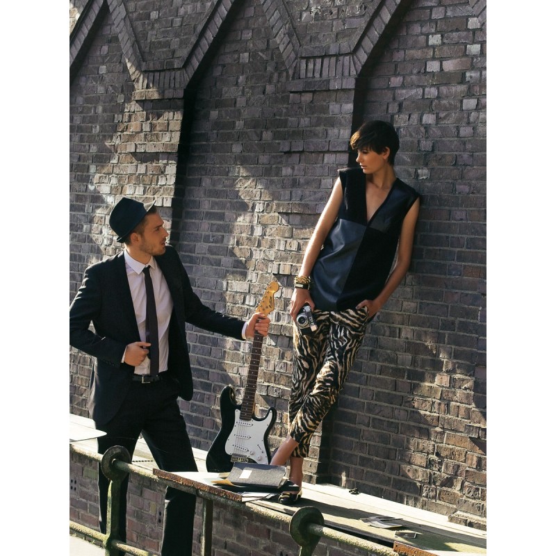 Pattern Pants narrow with...