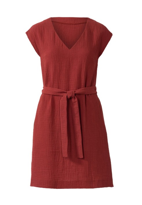 Pattern A-line dress with belt (Burda 1/2020, pattern no. 6221 A)