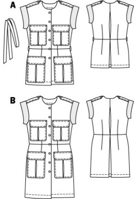 Pattern Safari vest with large patch pockets (Burda 2/2011, pattern number 132 A)