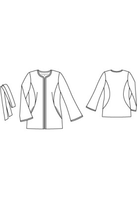 Pattern Jacket of a fitted cut with flared sleeves (Burda 12/2012, pattern number 116)