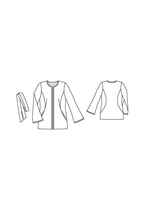 Pattern Jacket of a fitted cut with flared sleeves (Burda 12/2012, pattern number 116)