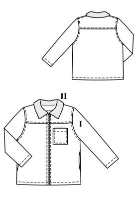 Pattern Denim jacket with a zipper (Burda 8/2019, pattern number 128)