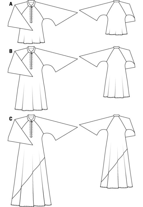 Выкройка Летнее платье с рукавами-раструбами (Burda 5/2011, № выкройки 101 B)