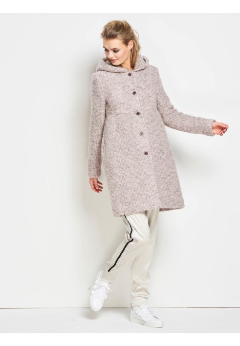 Pattern Boucle coat with a hood (Burda 2/2018, pattern number 6361 B)