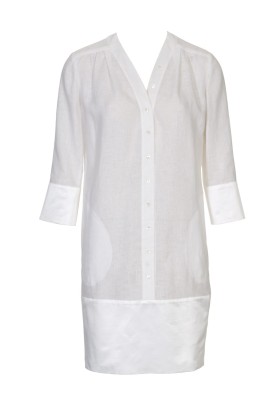 Pattern Dress-shirt with a wide strip at the bottom (Burda 6/2011, pattern number 105 B)