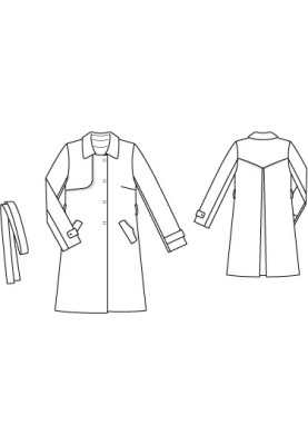 Pattern Trench coat with button fastening (Burda 12/2011, pattern number 118)