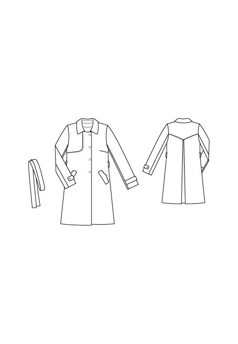 Pattern Trench coat with button fastening (Burda 12/2011, pattern number 118)