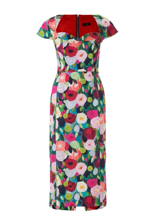 Pattern Sheath dress with a wide neckline (Burda 5/2018, pattern number 107)