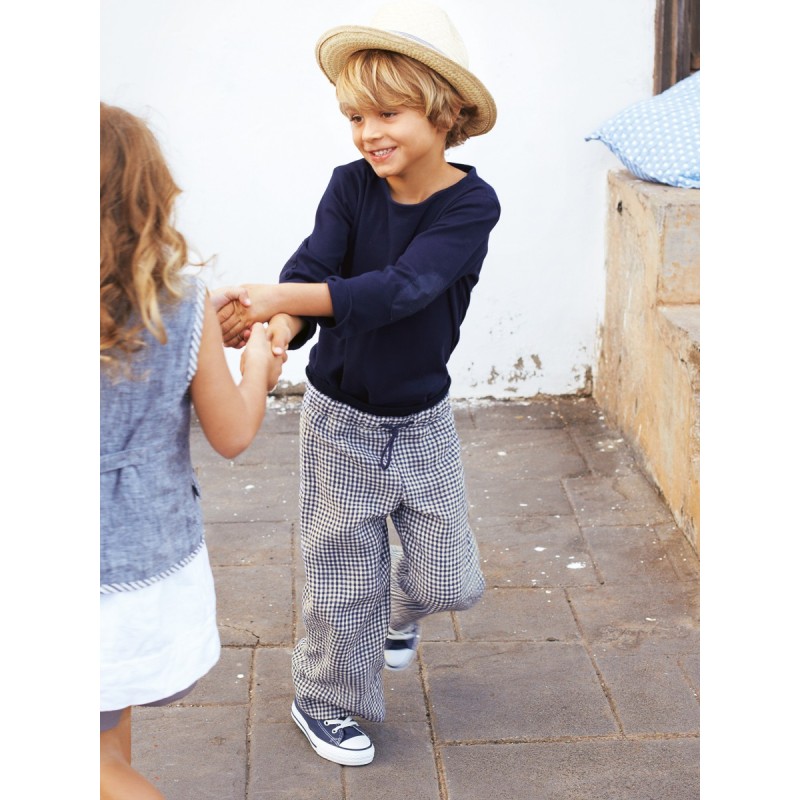 Pattern Linen trousers on a...