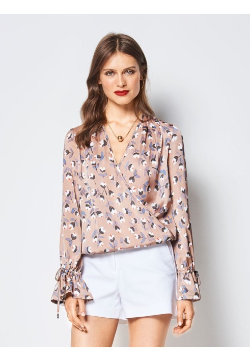 Pattern Collarless blouse with long sleeves (Burda 1/2018, pattern no. 6425 A)