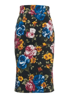 Pattern Satin skirt with gode wedge in the back seam (Burda 2/2011, pattern number 103 A)