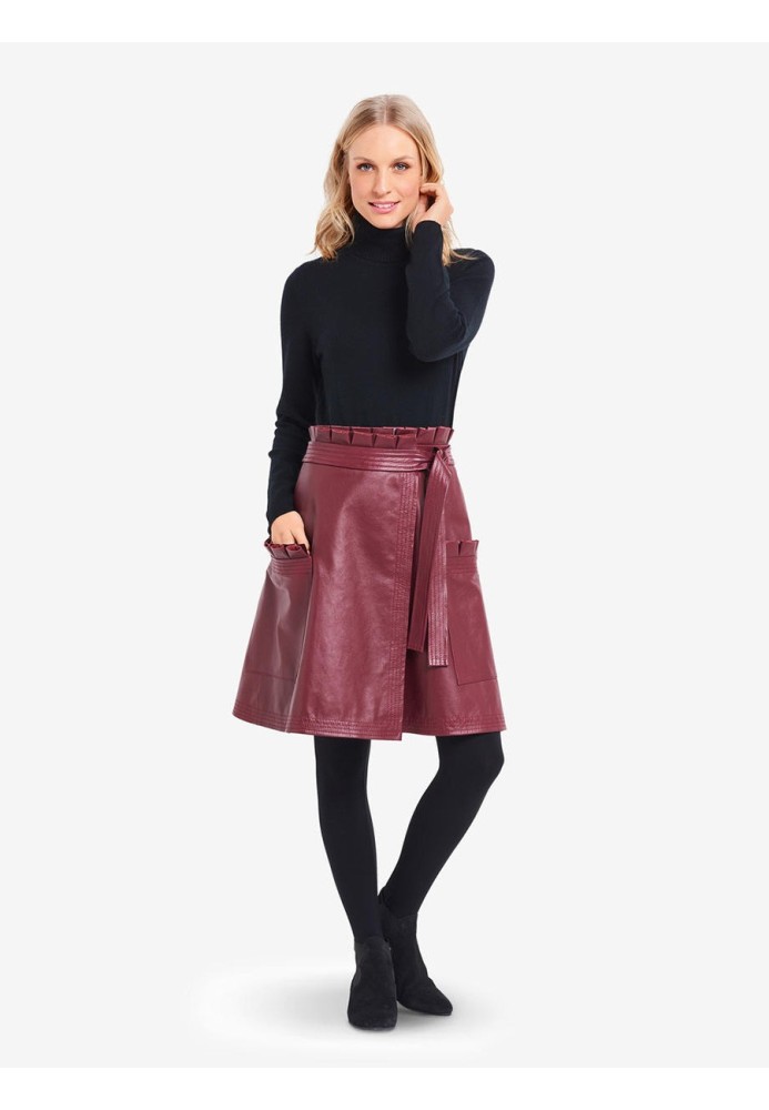 Pattern Mini-length leather skirt (Burda 2/2018, pattern number 6375 B)