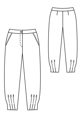 Выкройка Брюки трикотажные спортивного типа (Burda 8/2019, № выкройки 107)