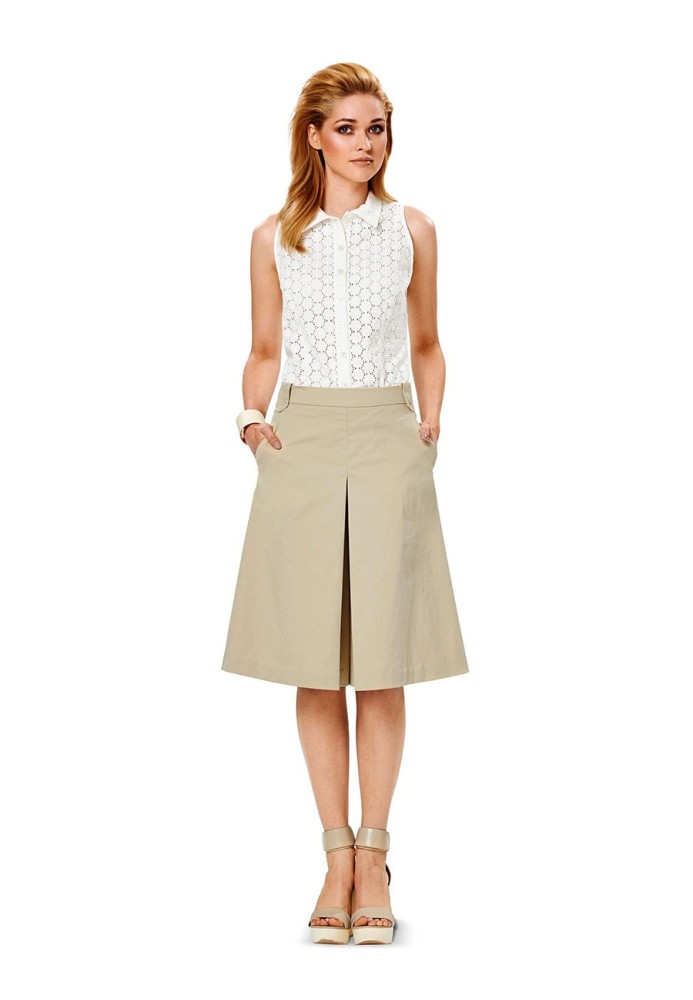 Pattern Skirt-trousers with opposite pleats (Burda 1/2014, pattern number 6905 B)