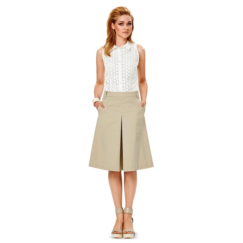 Pattern Skirt-trousers with...