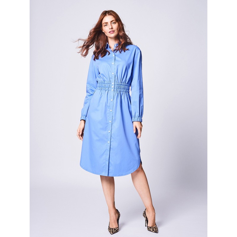 Pattern Shirt-cut dress...