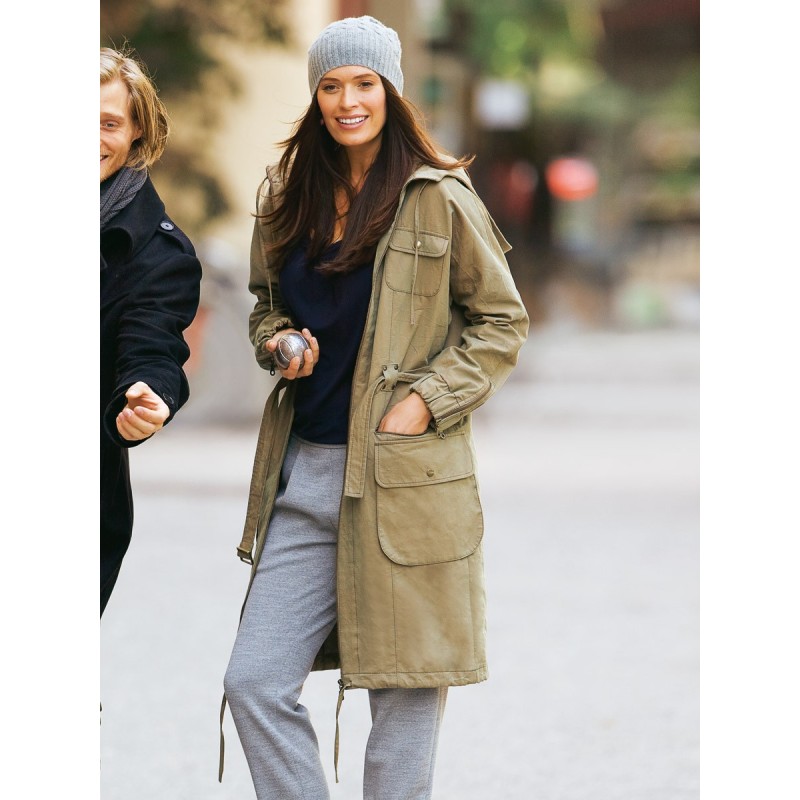 Parka pattern with solid...