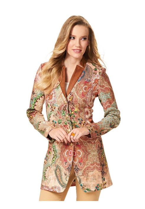 Pattern Single-breasted jacket with ruffles on the sleeves (Burda 2/2016, pattern number 6569 B)