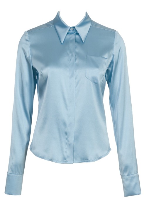 Pattern Blouse-shirt satin with a hidden fastener (Burda 4/2011, pattern number 105)