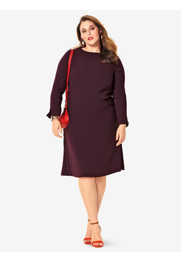 Pattern Dress with a flared skirt (Burda 2/2019, pattern number 6255 A)