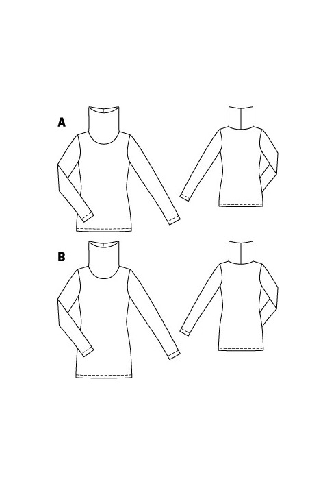 Pattern Pullover vest with a high collar (Burda 9/2012, pattern number 104 A)