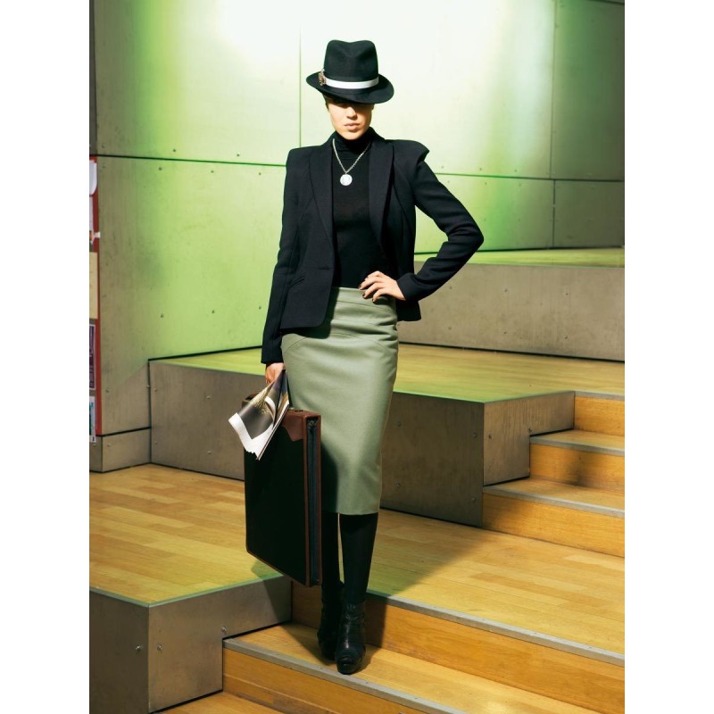 Pattern Pencil skirt with...