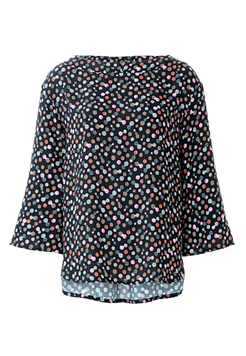 Pattern Blouse with flared sleeves and boat neckline (Burda 2/2019, pattern number 108 A)