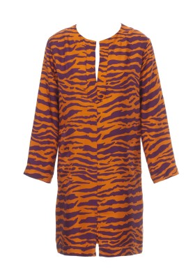 Pattern Tunic dress made of silk twill (Burda 5/2012, pattern number 116 A)