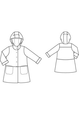 Pattern Double-breasted coat with a hood (Burda 10/2012, pattern number 154)