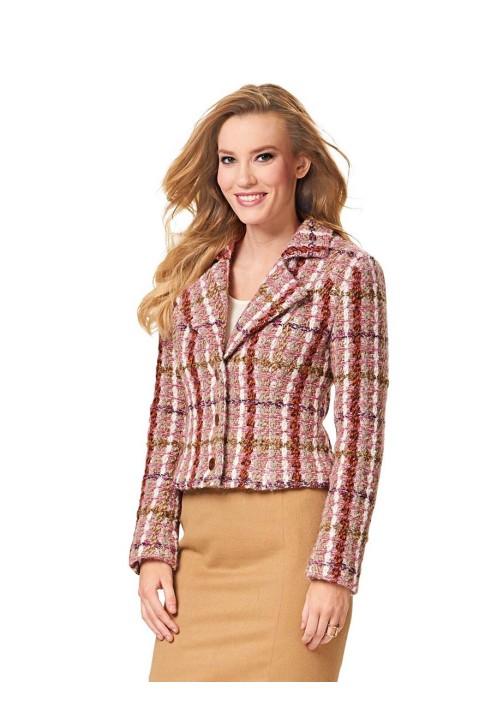 Pattern Boucle jacket short fitted silhouette (Burda 2/2016, pattern number 6581 A)