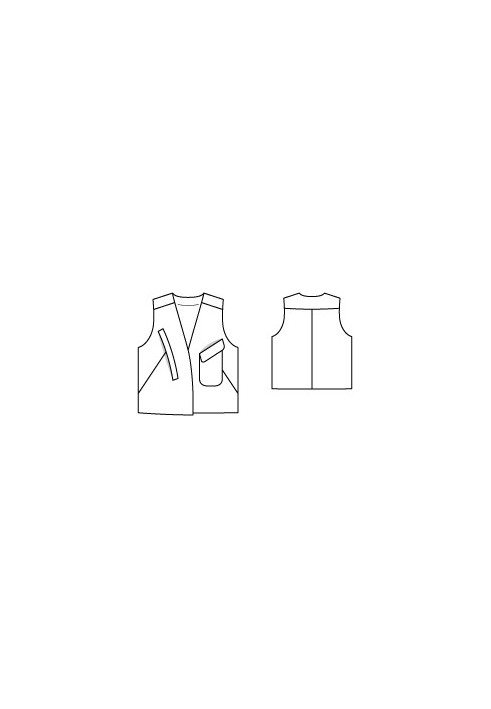 Pattern Straight cut vest with pockets (Burda 3/2012, pattern number 123)